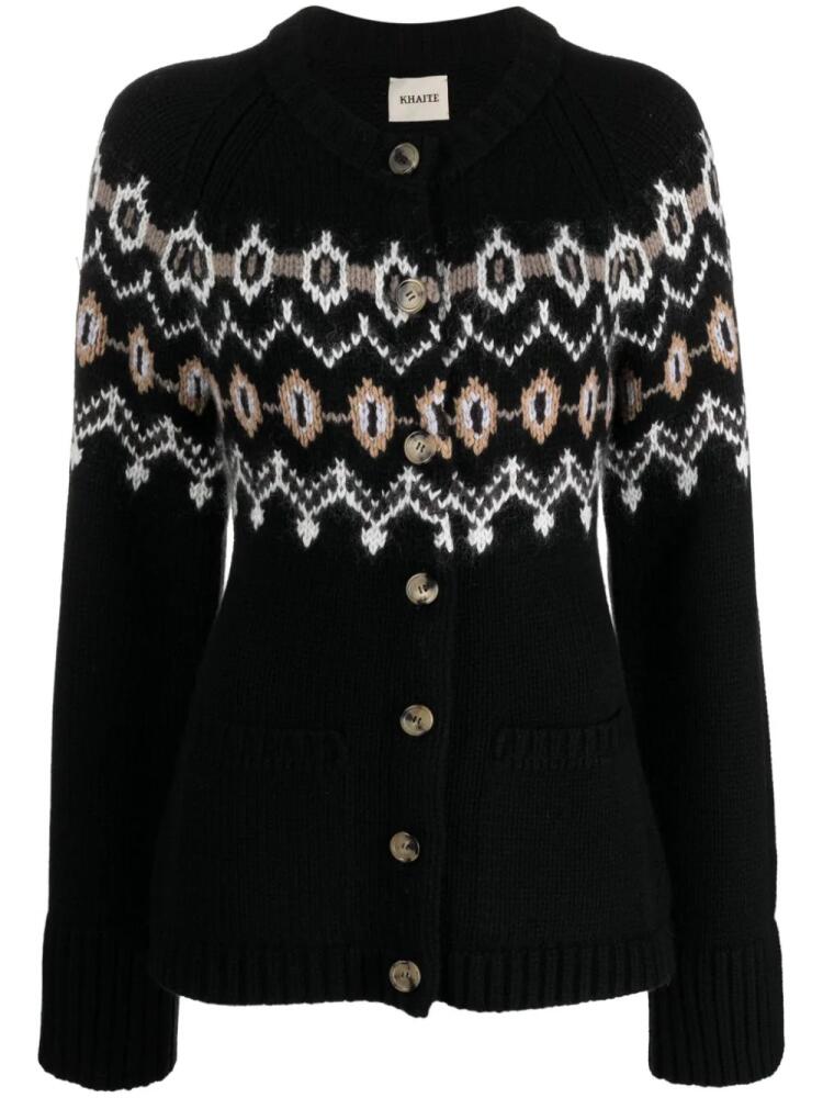 KHAITE Suzette crew-neck cardigan - Black Cover