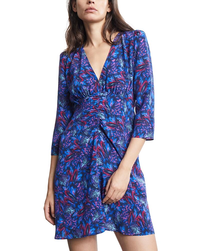 The Kooples Feather Print Three Quarter Sleeve Dress Cover