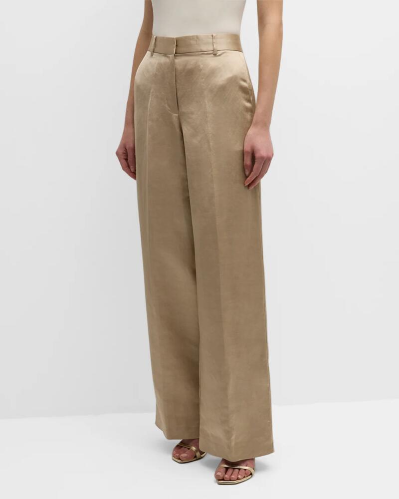 Kobi Halperin Mack Straight-Leg Satin Pants Cover