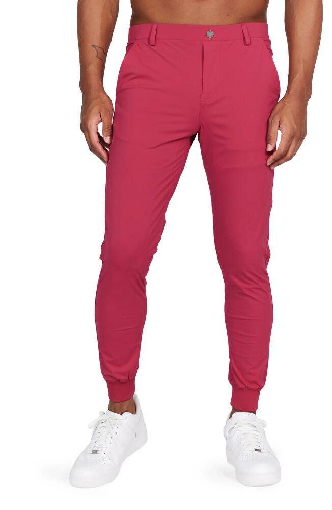 Redvanly Men's Halliday Pocket Golf Joggers in Sangria Cover