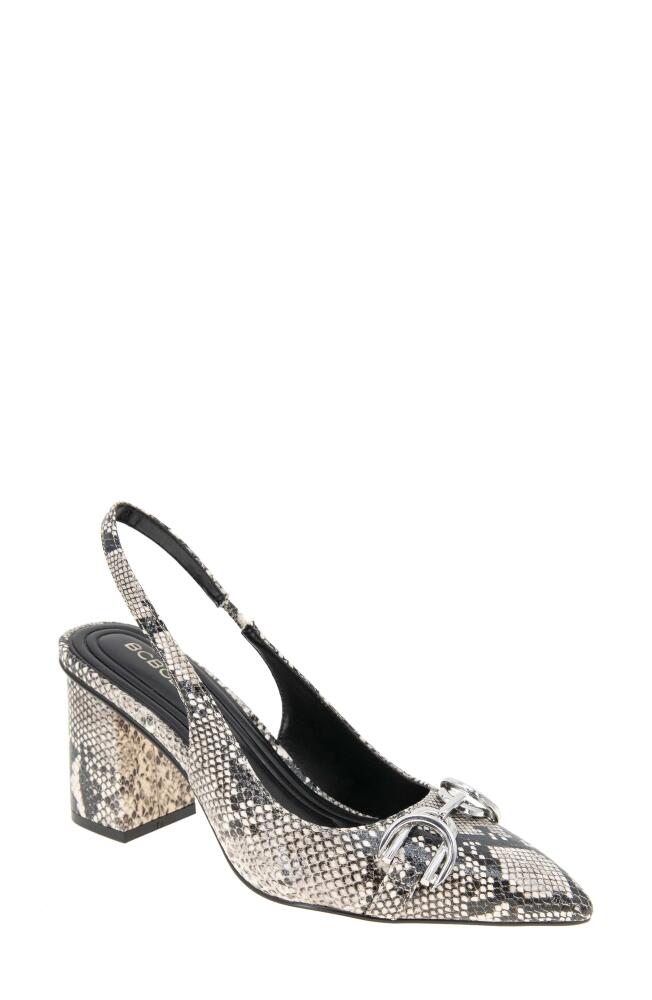 bcbg Gardin Pointed Toe Slingback Pump in Natural Snake Cover