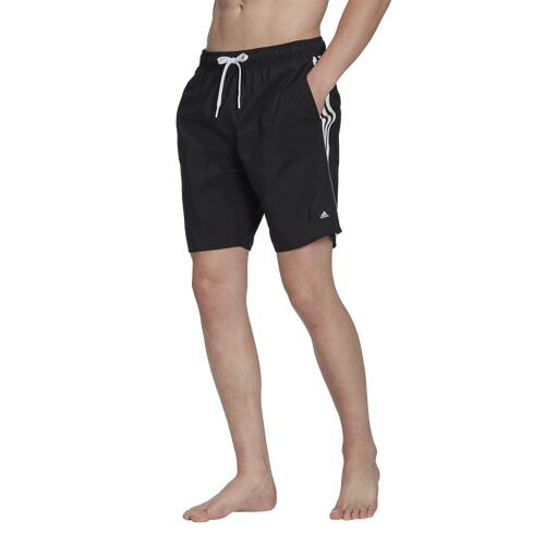 adidas Future Icons 3-Stripes Classic Swim Shorts - Mens Black/White Cover