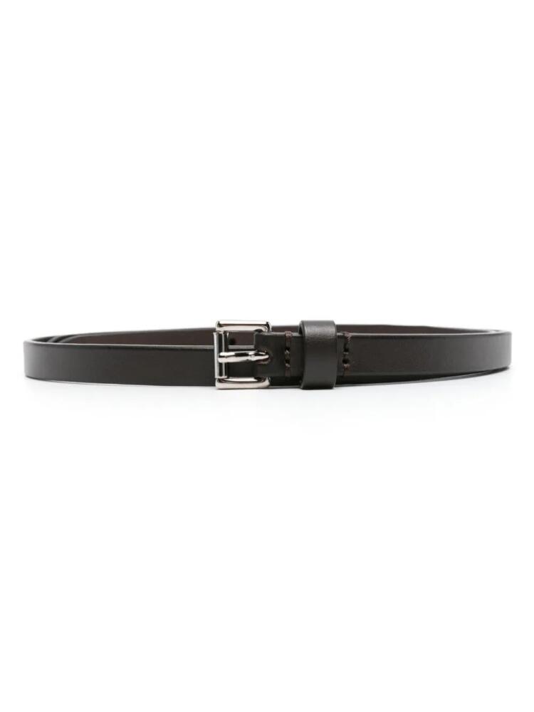 D4.0 double-strap leather belt - Brown Cover