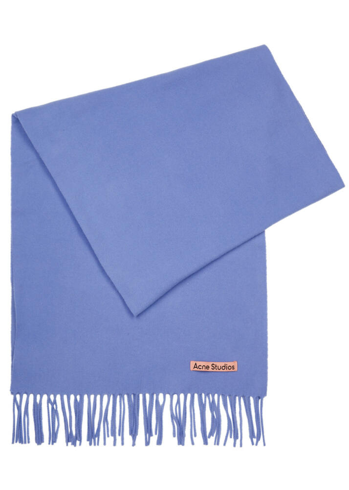 Acne Studios Canada Wool Scarf - Blue Cover