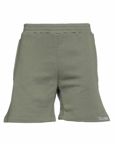 14bros Man Shorts & Bermuda Shorts Military green Cotton Cover