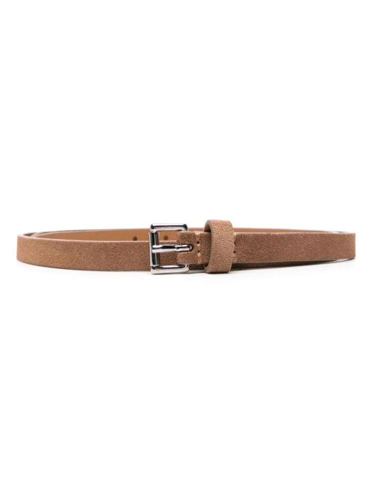 D4.0 double-strap leather belt - Brown Cover