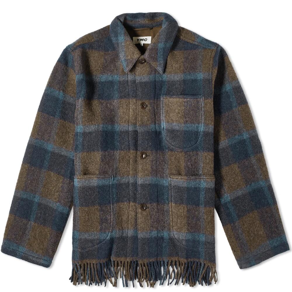 YMC Men's Labour Chore Fringe Jacket in Brown Multi Cover