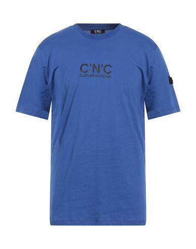 C'n'c' Costume National Man T-shirt Bright blue Cotton Cover