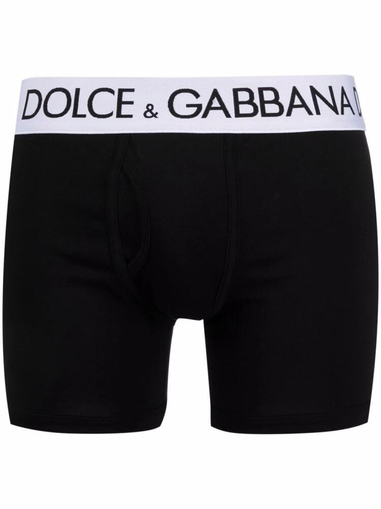 Dolce & Gabbana logo-waistband boxer trunks - Black Cover