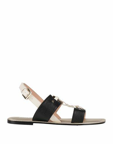 Pollini Woman Sandals Black Calfskin Cover