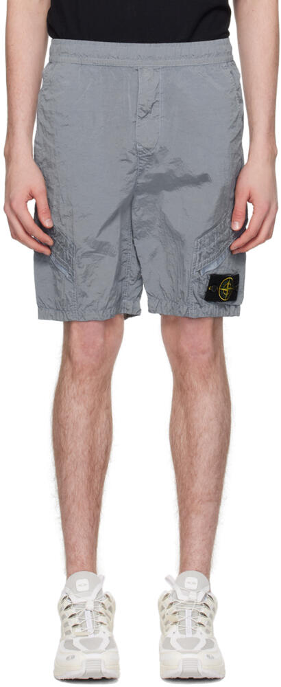 Stone Island Blue Drawstring Shorts Cover