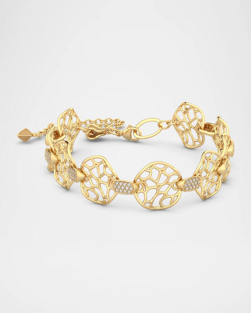 Jamie Turner 18K Gold Canyon Bracelet with Diamonds Cover