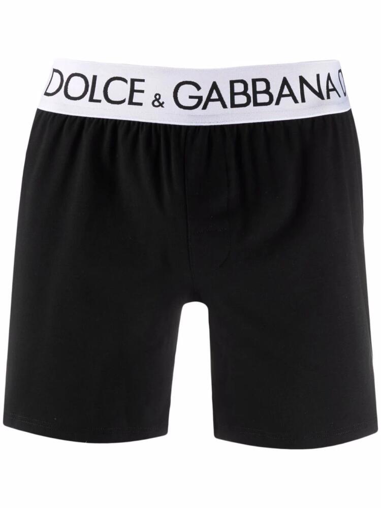 Dolce & Gabbana logo-waistband boxer shorts - Black Cover