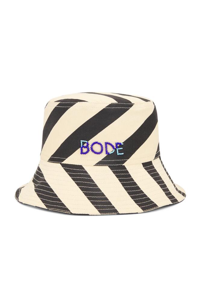 BODE Domino Stripe Bucket Hat in Multi Cover