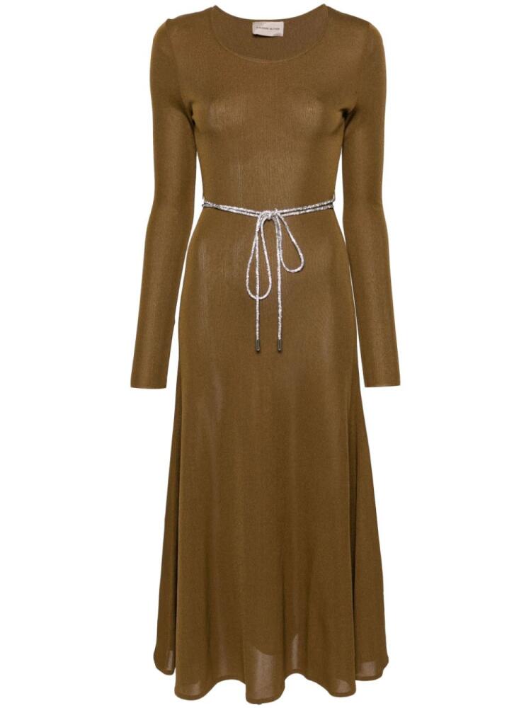 Alexandre Vauthier fine-knit flared maxi dress - Brown Cover