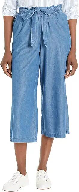 MICHAEL Michael Kors Wide Leg Tie Front Pants (Light Cadet Wash) Women's Clothing Cover