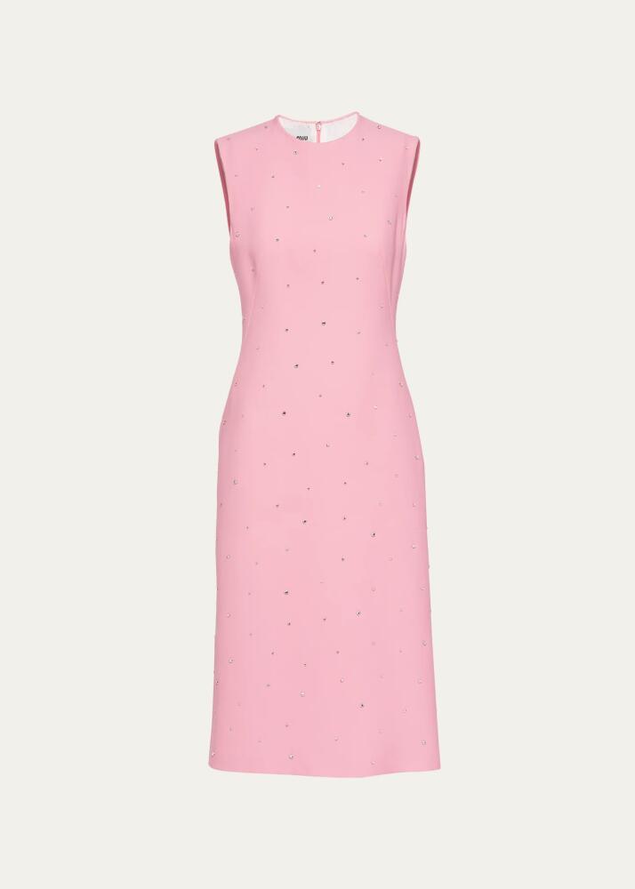 Miu Miu Embellished Cady Midi Dress Cover