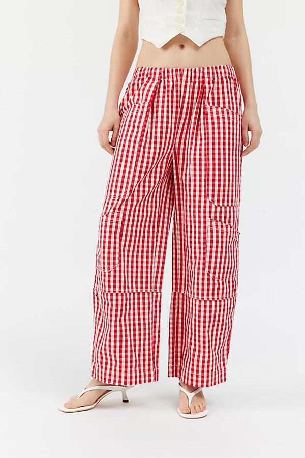 BDG Charlie Gingham Wide-Leg Pant in Red Cover