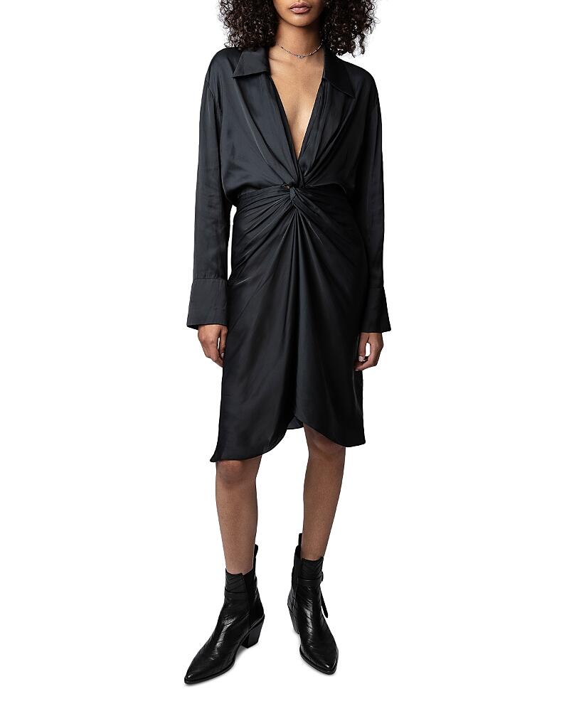 Zadig & Voltaire Rozo Twist Front Satin Dress Cover