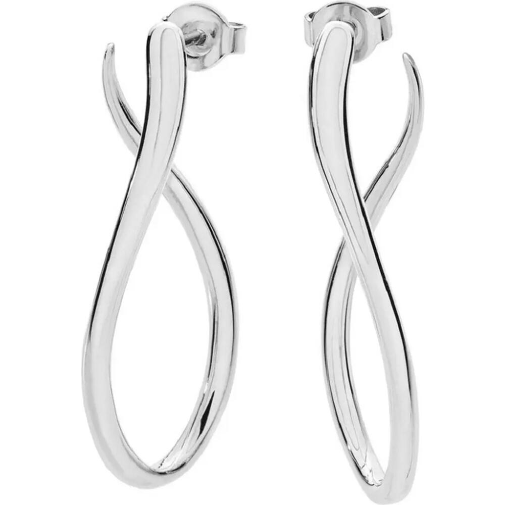 Lucy Quartermaine Melting Drop Hoops in Sterling Silver Cover