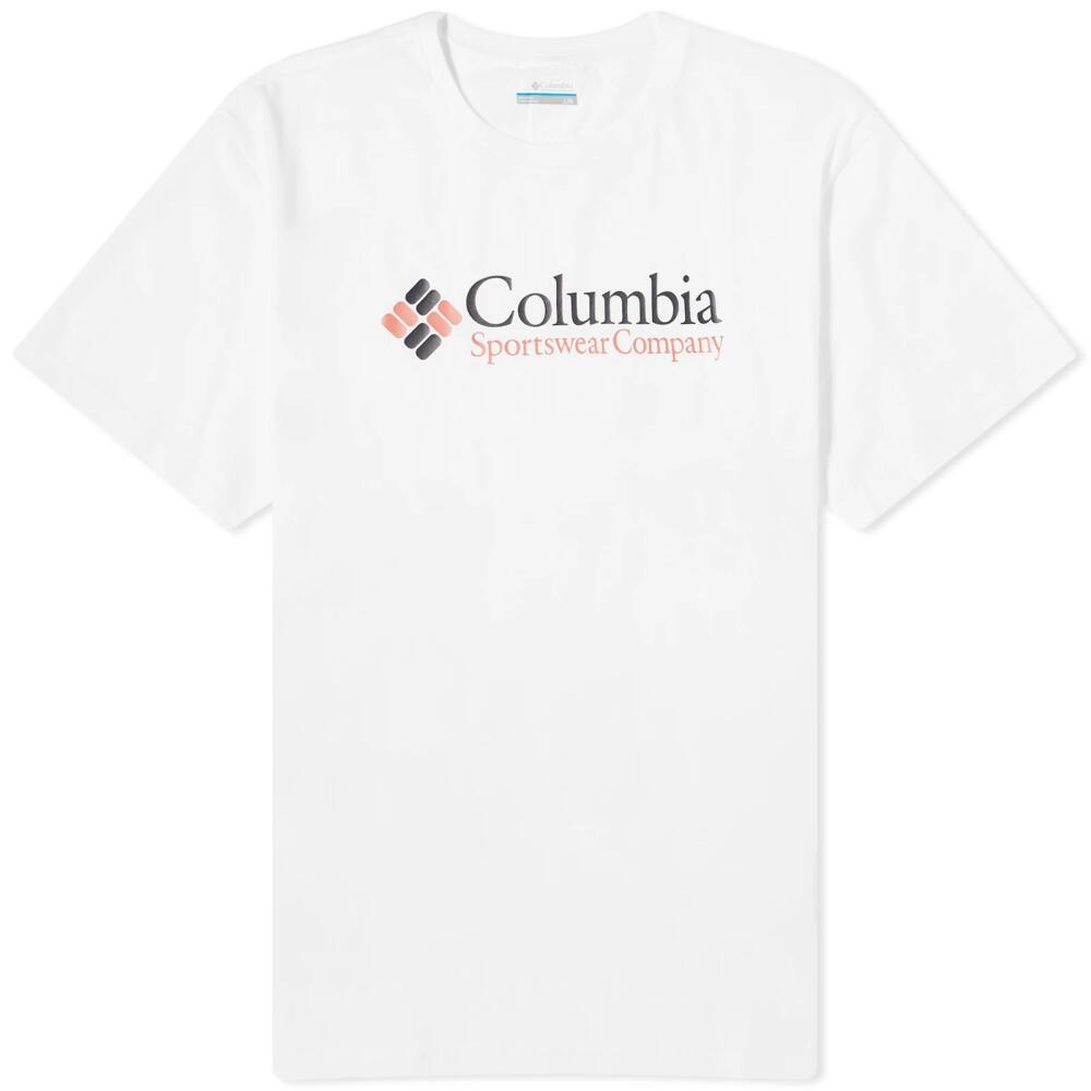 Columbia Men's Retro Logo T-Shirt in White Cover