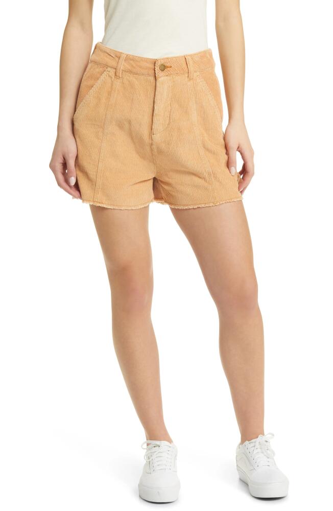 Rip Curl Pacific Dreams Frayed Corduroy Shorts in Brown Cover