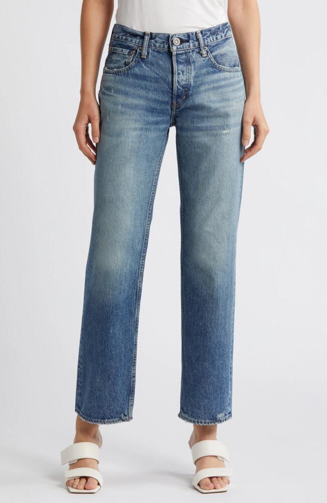 MOUSSY VINTAGE Trigg Low Rise Straight Leg Jeans in Blue Cover