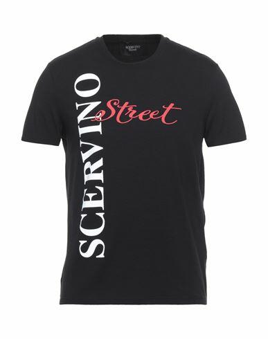 Ermanno Scervino Man T-shirt Black Cotton, Elastane Cover