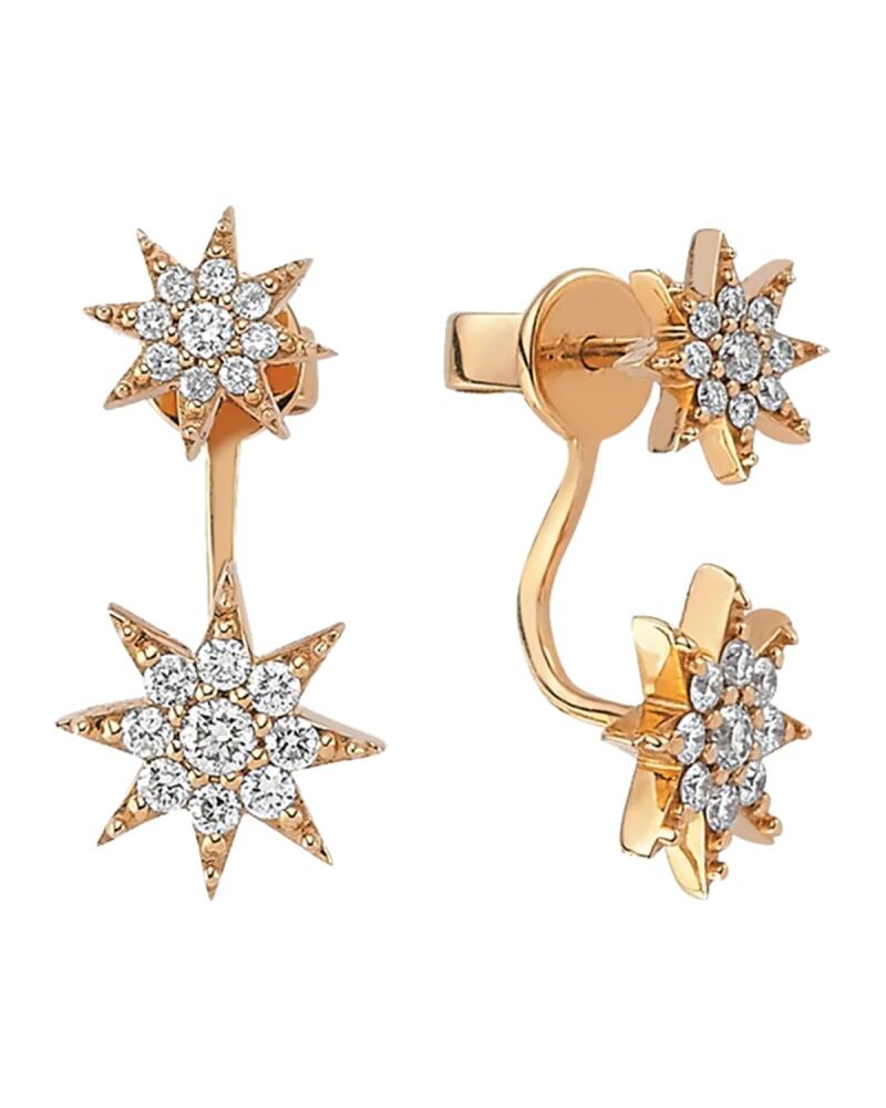 BeeGoddess Venus Star 14k Curved Drop Earrings Cover