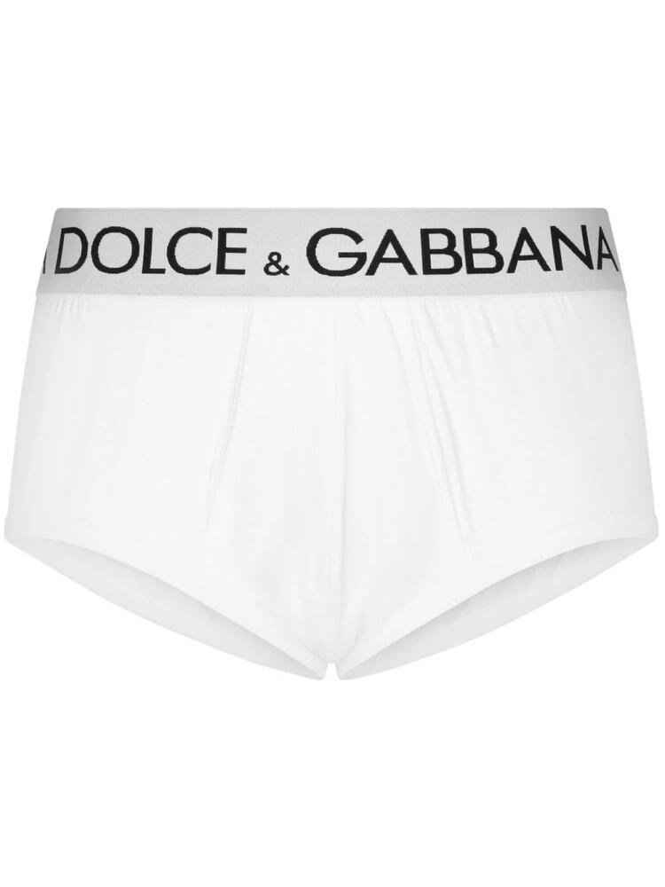 Dolce & Gabbana Brando logo-waistband briefs - White Cover