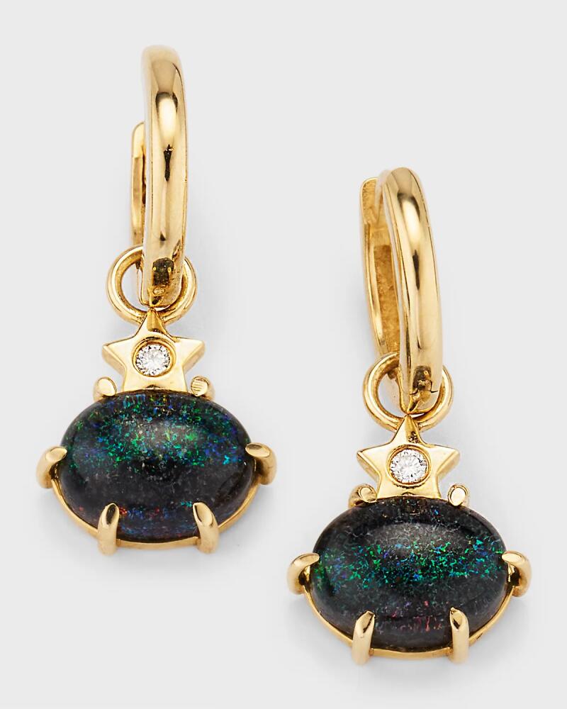 Andrea Fohrman Mini Cosmo Diamond and Black Opal Hoops Cover