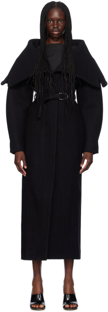 JACQUEMUS Black La Casa 'Le manteau Caruso' Coat Cover