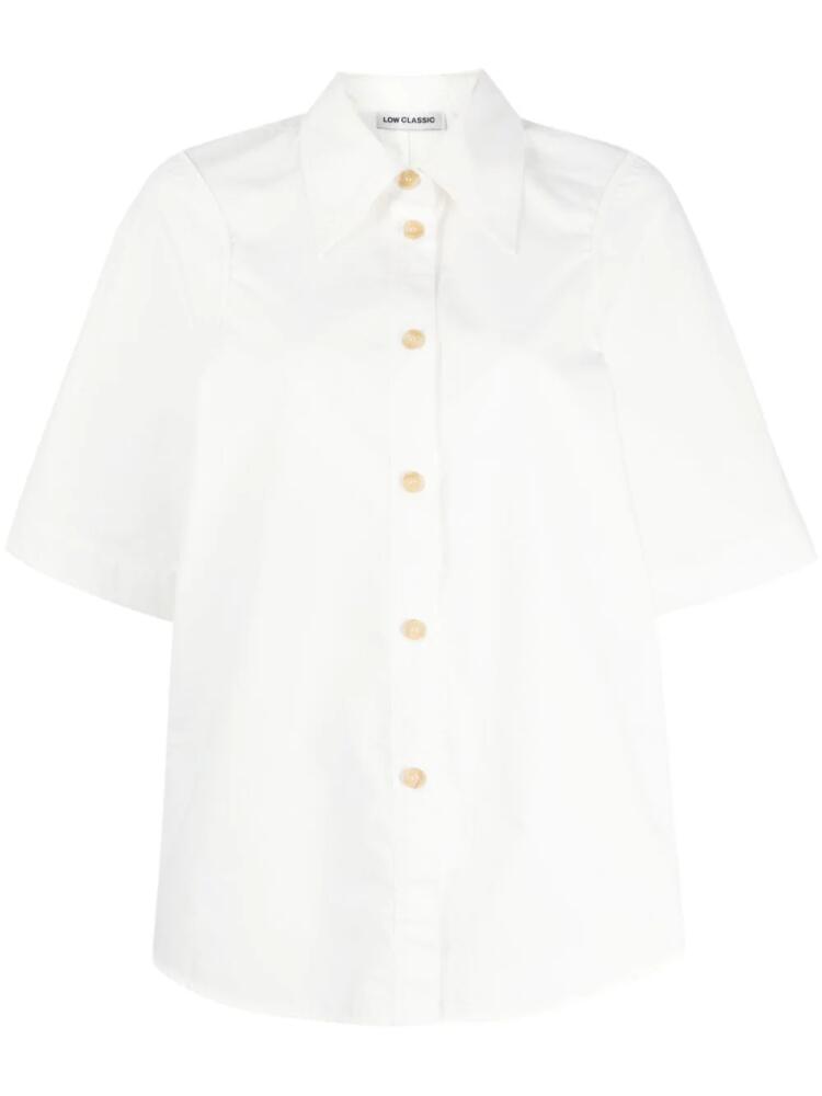 Low Classic pointed-collar cotton shirt - White Cover