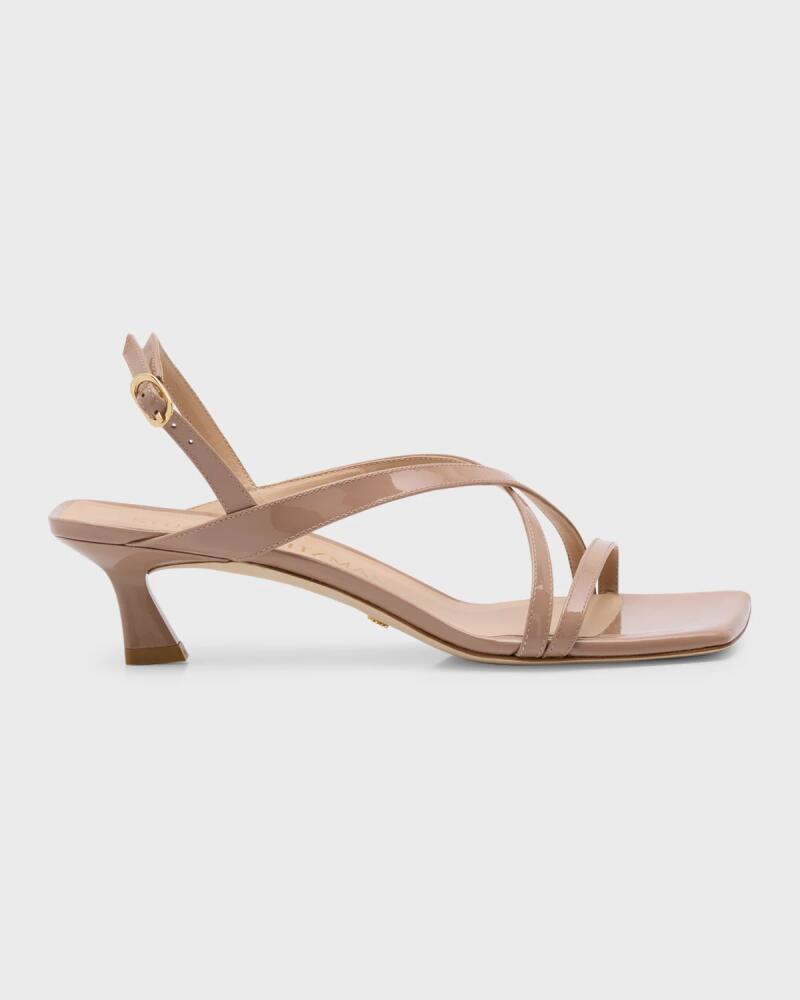 Stuart Weitzman Oasis Patent Crisscross Slingback Sandals Cover