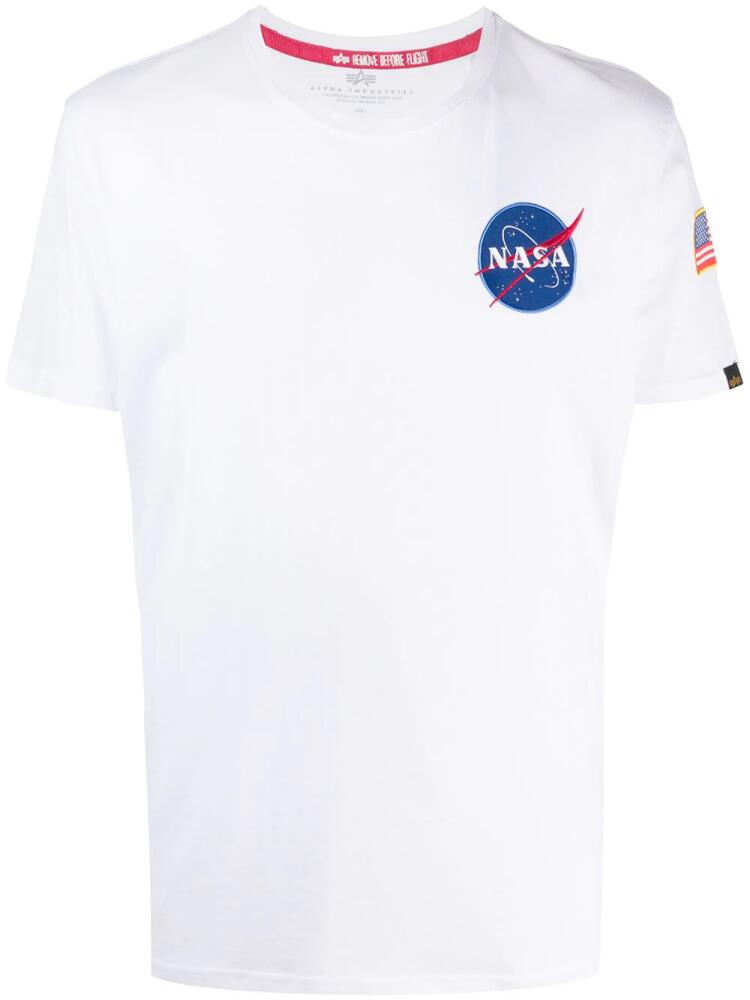 Alpha Industries NASA print short-sleeve T-shirt - White Cover