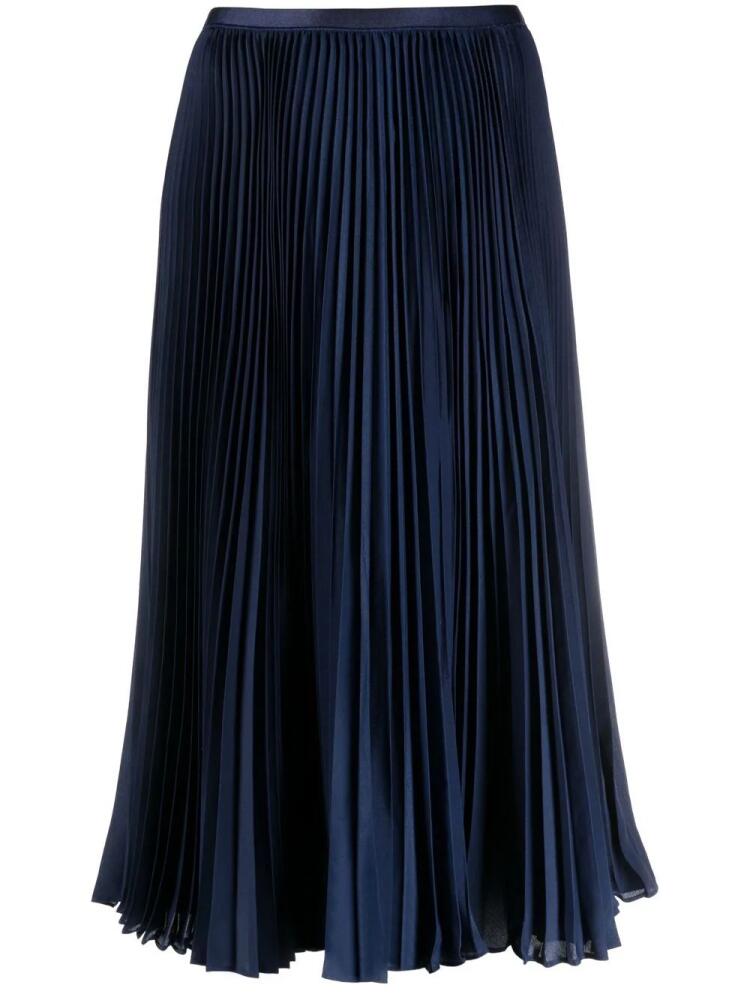 Polo Ralph Lauren high-waisted pleated midi skirt - Blue Cover