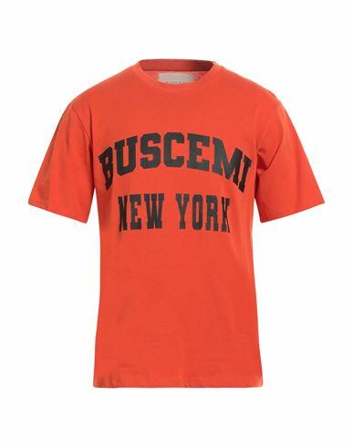 Buscemi Man T-shirt Orange Cotton, Elastane Cover