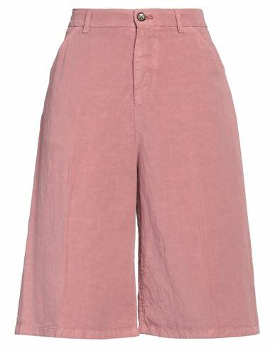 Berwich Woman Shorts & Bermuda Shorts Pastel pink Lyocell, Linen Cover