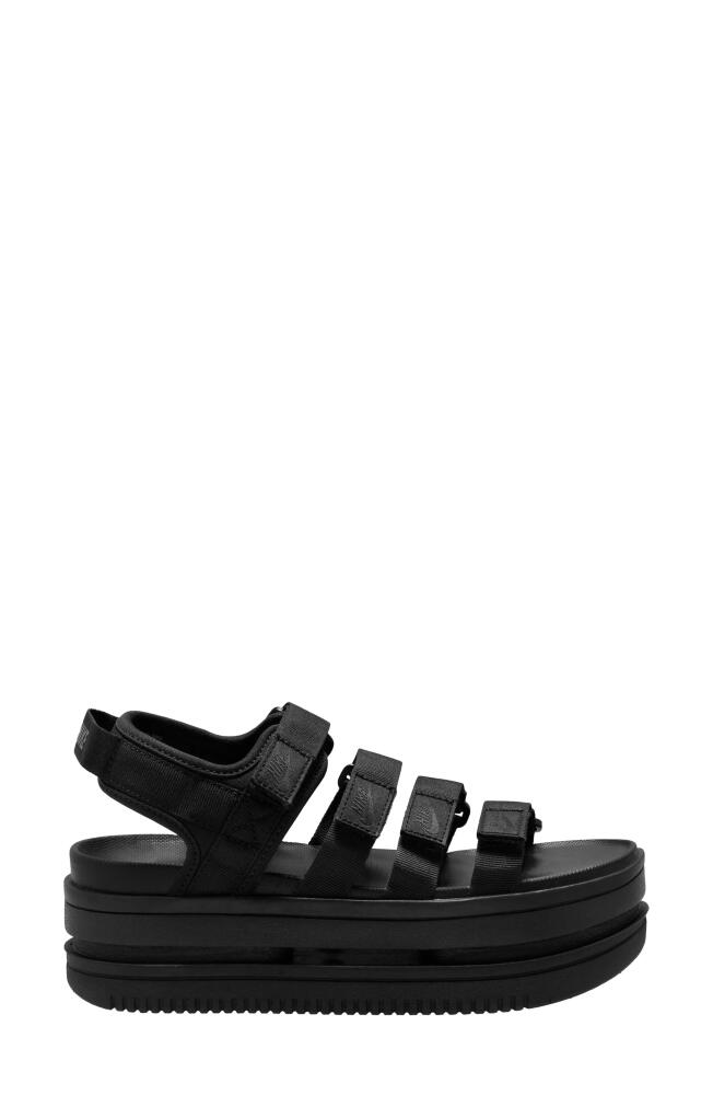 Nike Icon Classic Platform Sandal in Black/Black-Black Cover