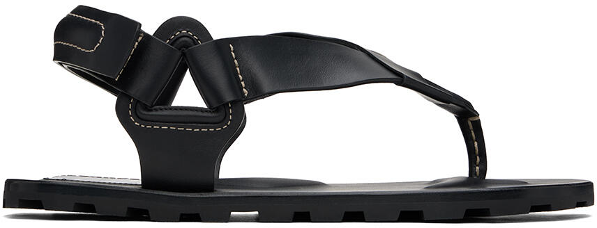 Jil Sander Black Strap Sandals Cover