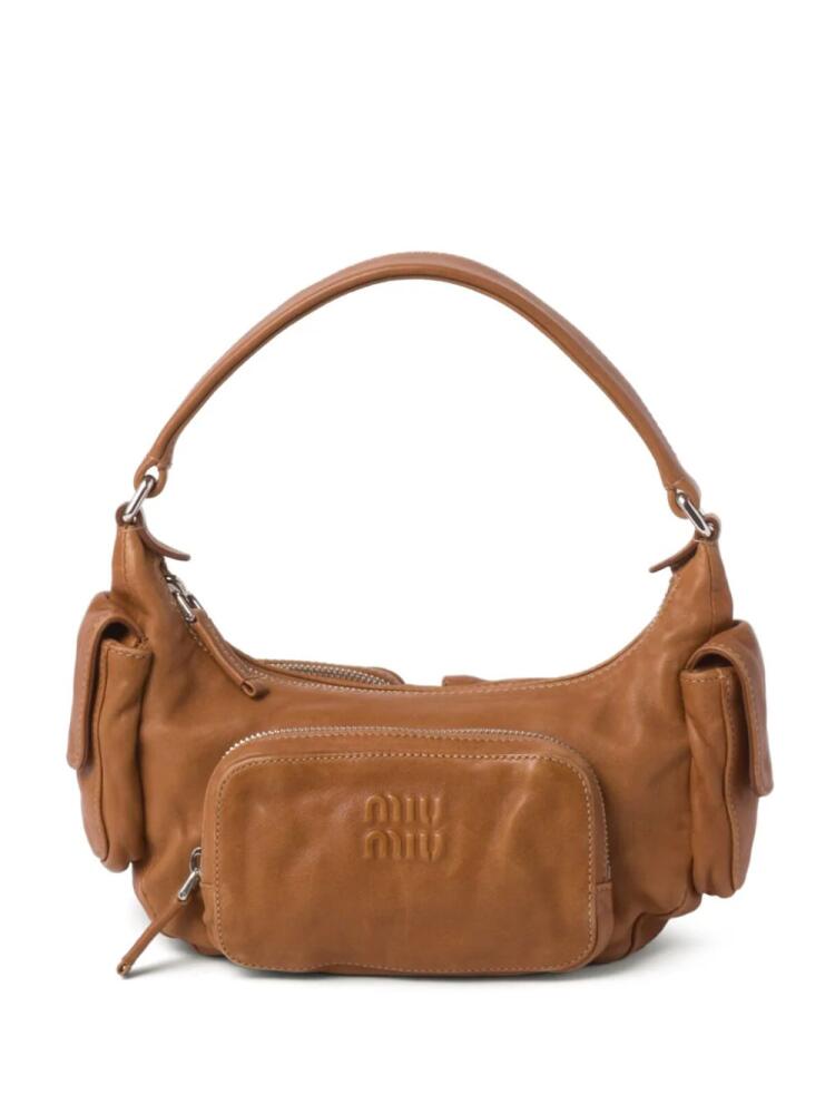 Miu Miu Pocket leather shoulder bag - Brown Cover