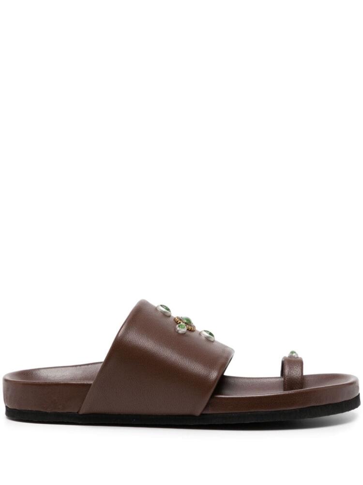 Madison.Maison Tyche Chocolate Toe Ring Sandal - Brown Cover