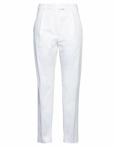 Max Mara Studio Woman Pants White Cotton, Elastane Cover