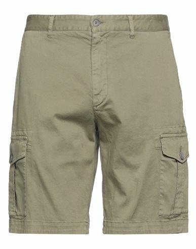 Seventy Sergio Tegon Man Shorts & Bermuda Shorts Military green Cotton, Elastane Cover