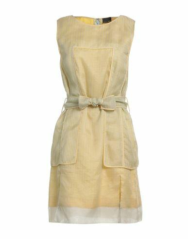 Fendi Woman Mini dress Light yellow Silk Cover