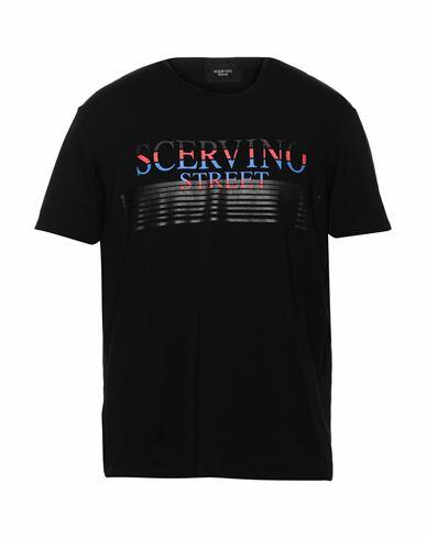 Ermanno Scervino Man T-shirt Black Cotton, Elastane Cover