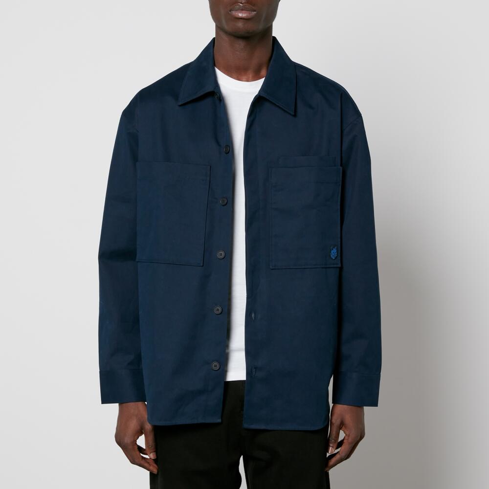 Maison Kitsuné Tonal Fox Head Patch Cotton-Gabardine Overshirt Cover