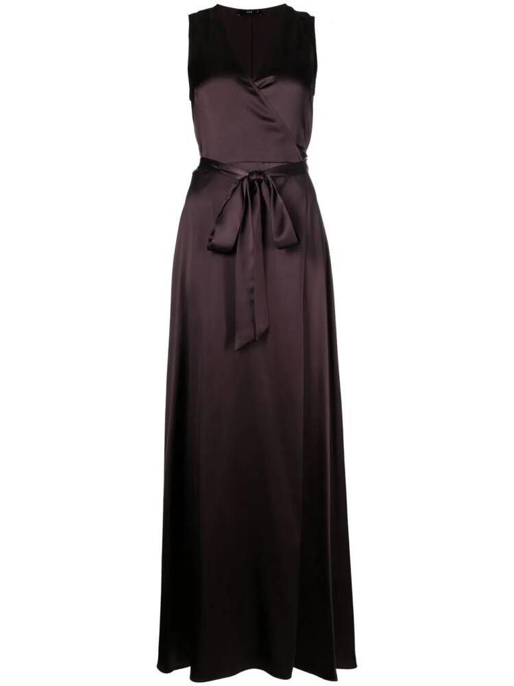 VOZ Frontward satin maxi dress - Brown Cover