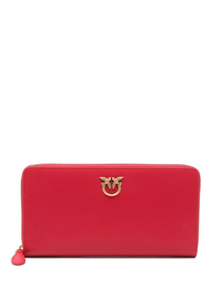 PINKO zip-around leather wallet - Red Cover