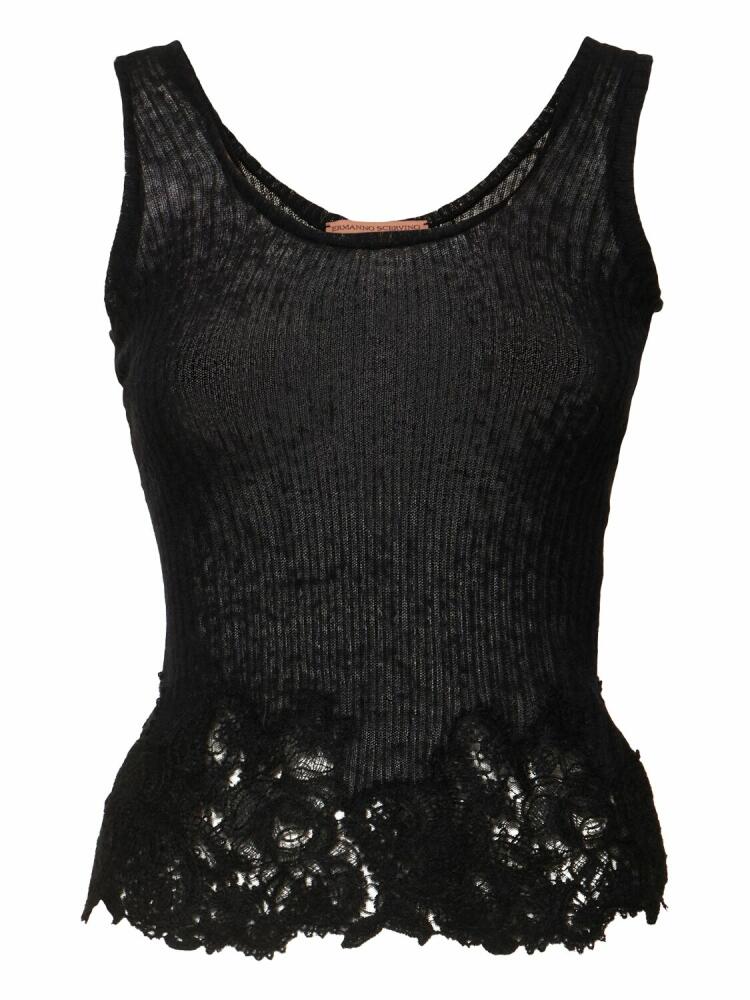 ERMANNO SCERVINO Embroidered Knit Tank Top Cover